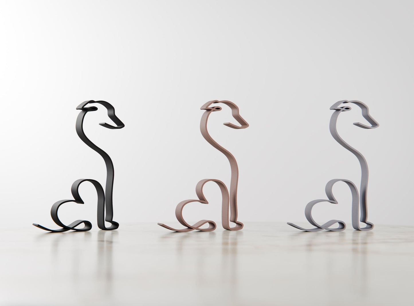 Italian Greyhound Dog 32 - Line Art Figure