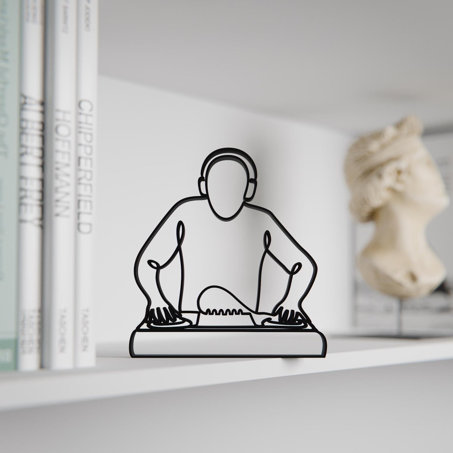 DJ - Customized Line Art Figure