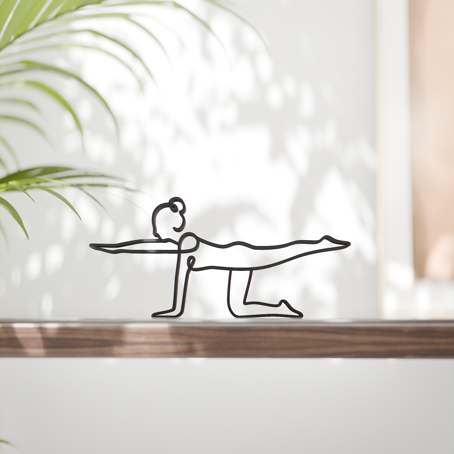 Yoga Balancing Table Pose - Customized Line Art Figure