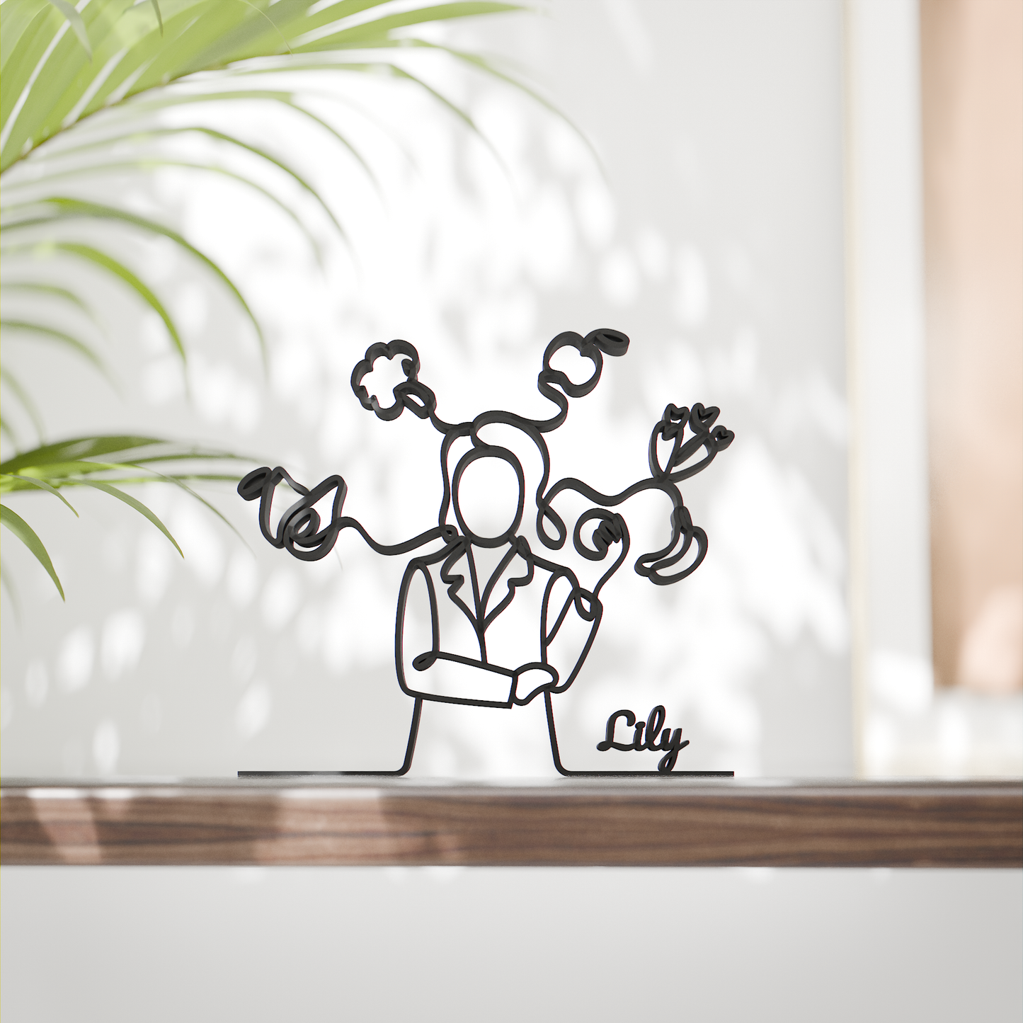Female Dietitian - Customized Line Art Figure