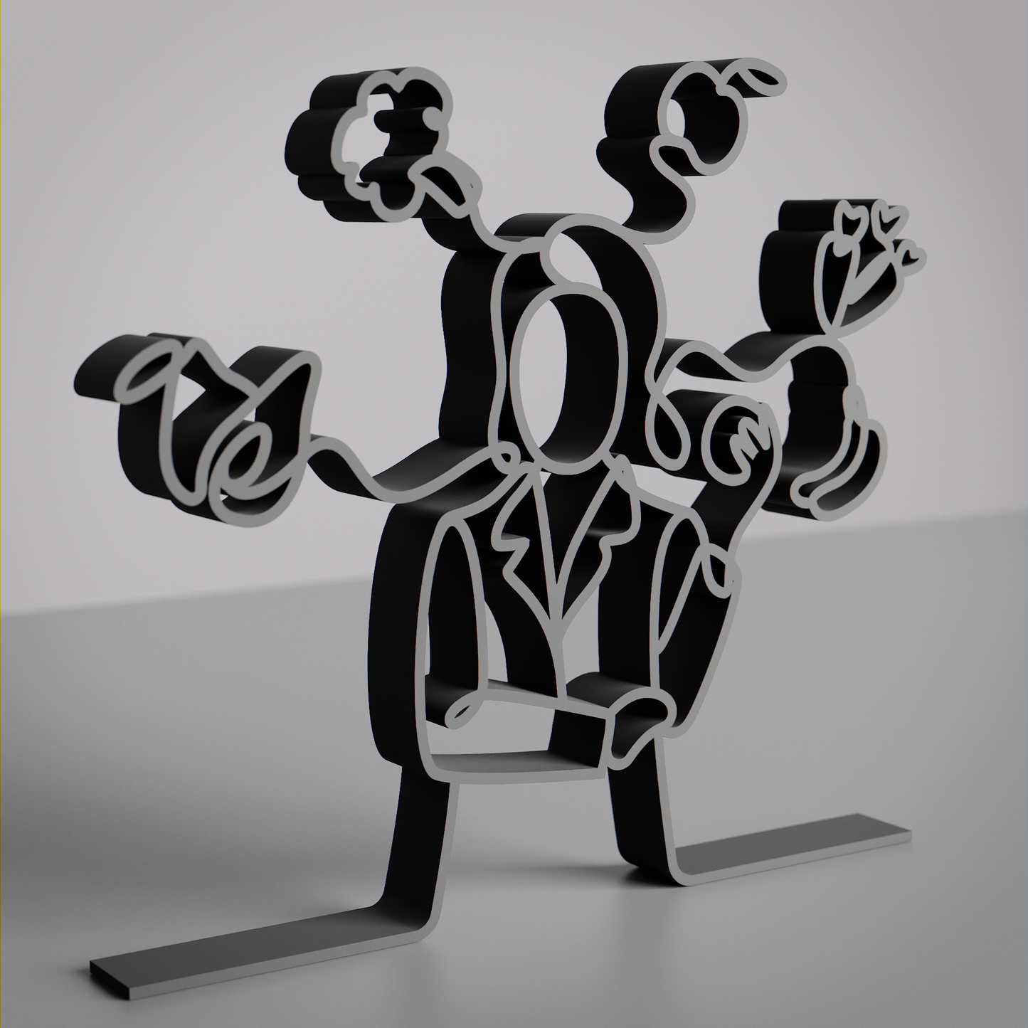 Female Dietitian - Customized Line Art Figure