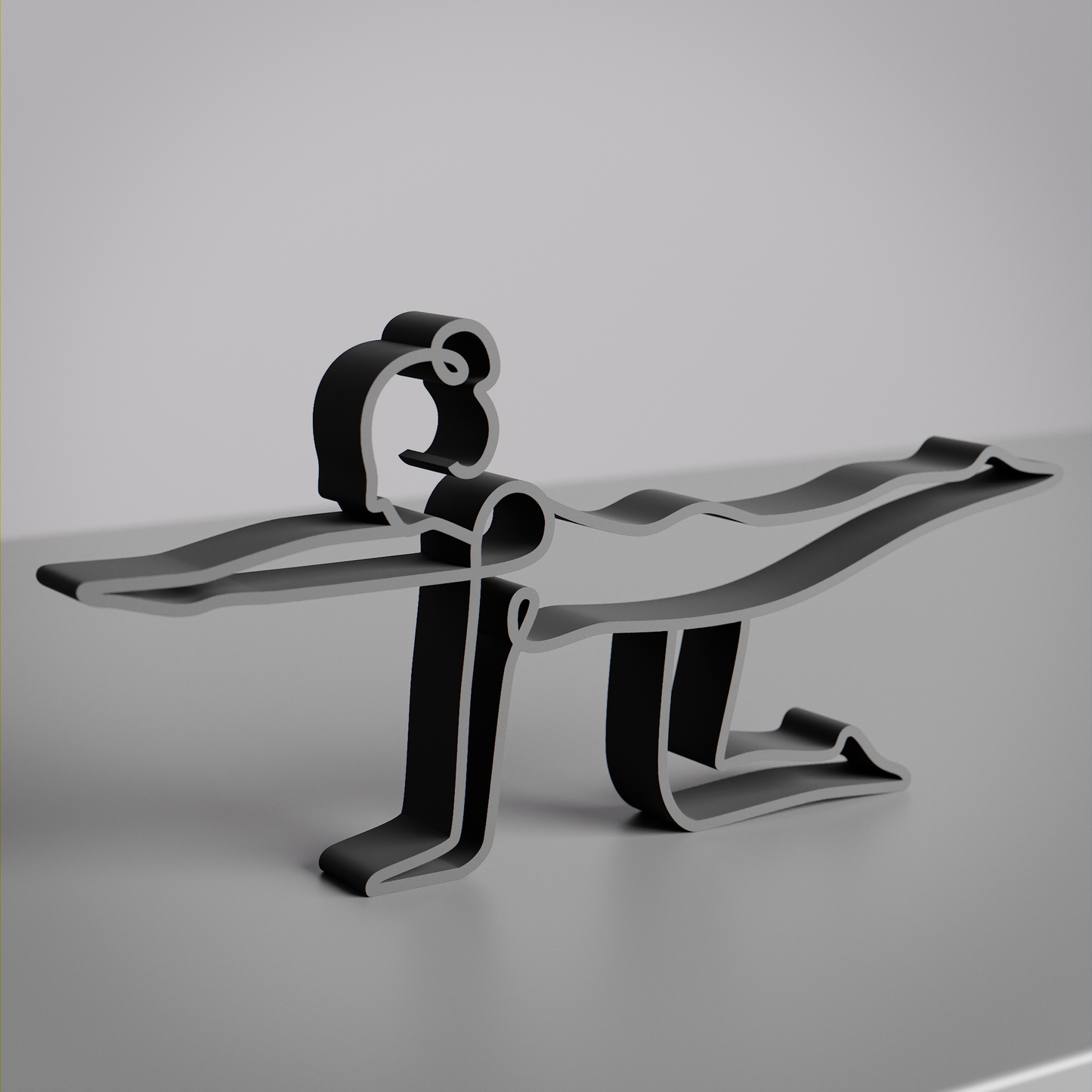 Yoga Balancing Table Pose - Customized Line Art Figure