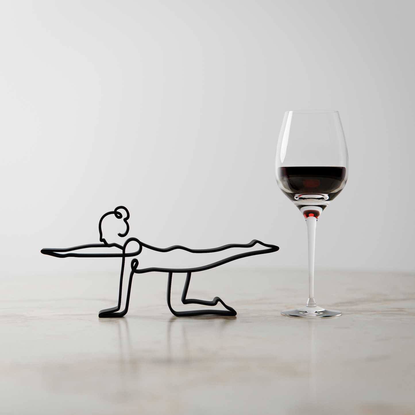 Yoga Balancing Table Pose - Customized Line Art Figure