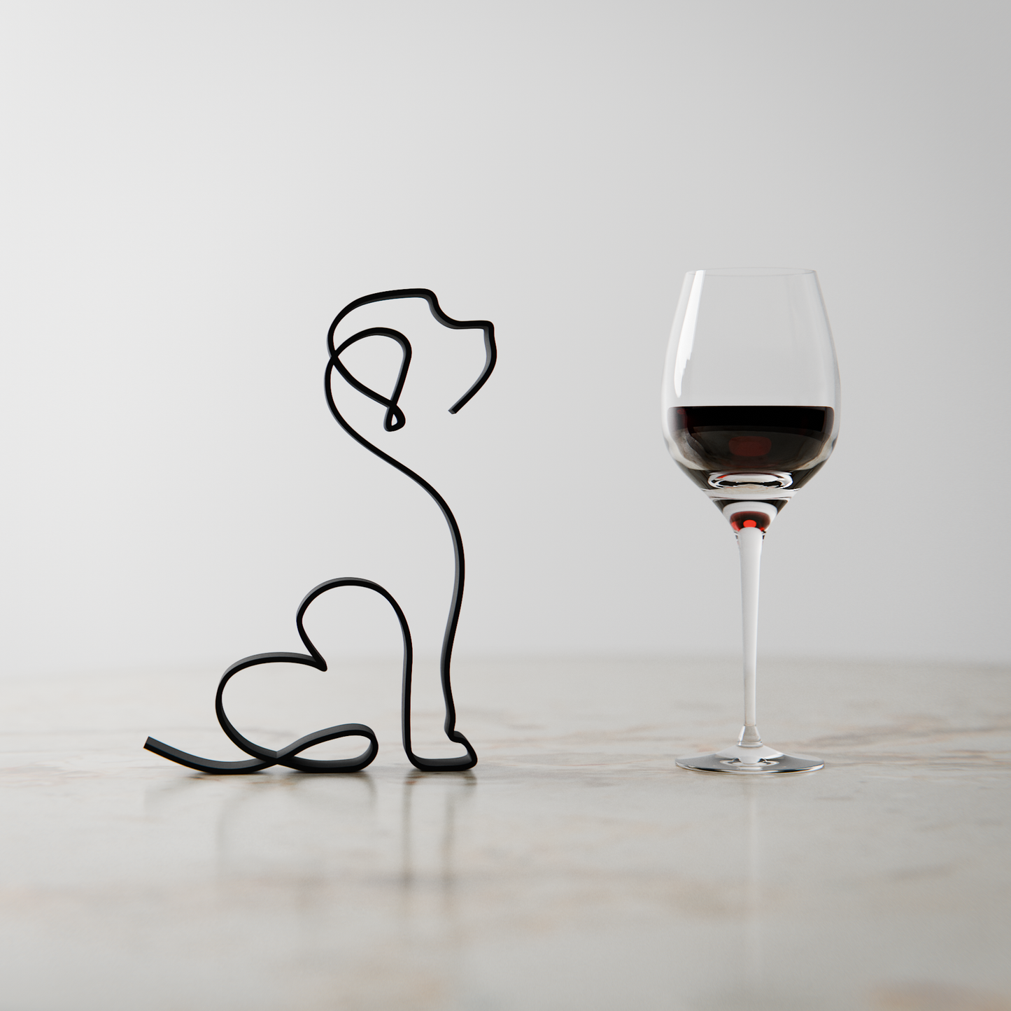 Cockapoo Dog 11 - Line Art Figure