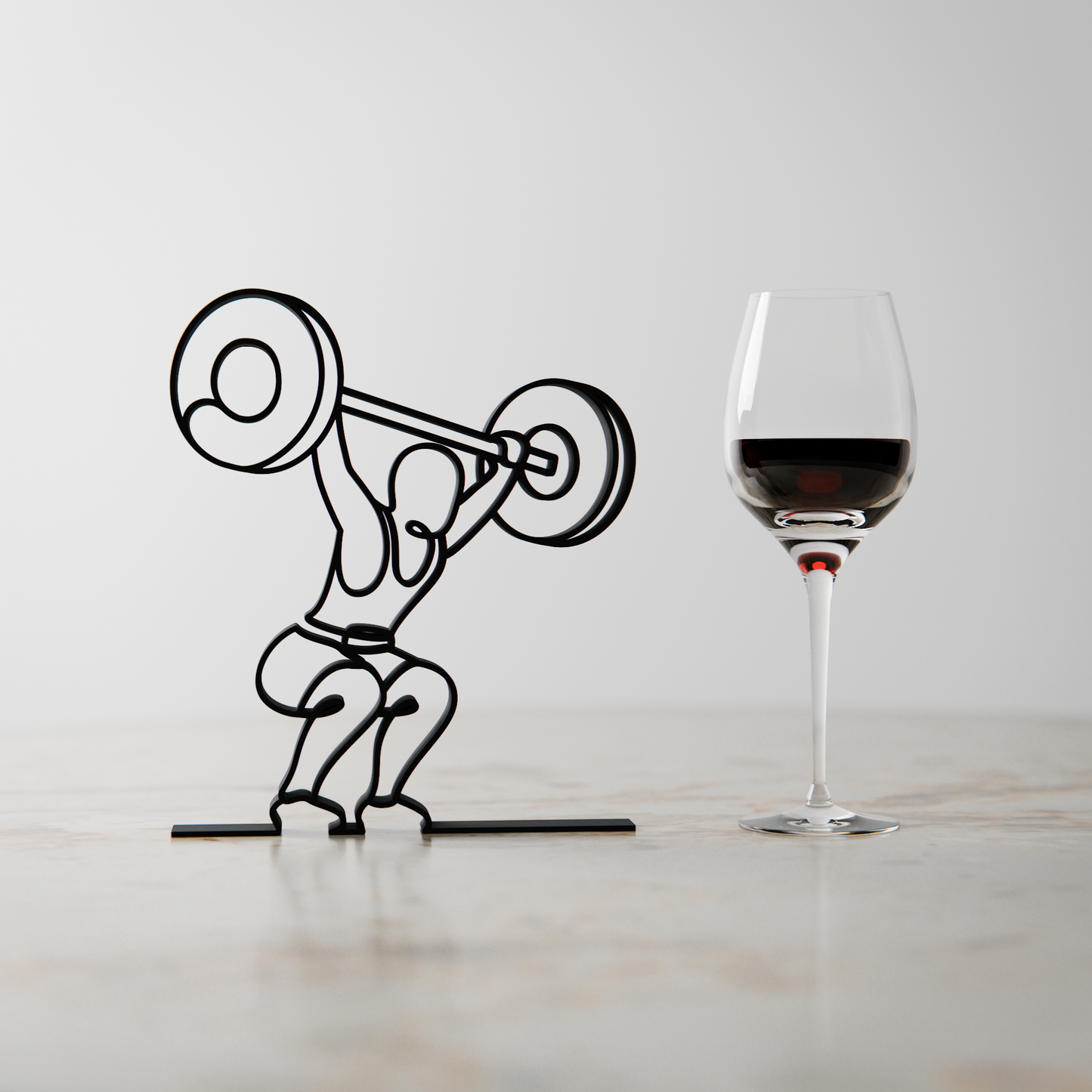 Crossfitter - Customized Line Art Figure