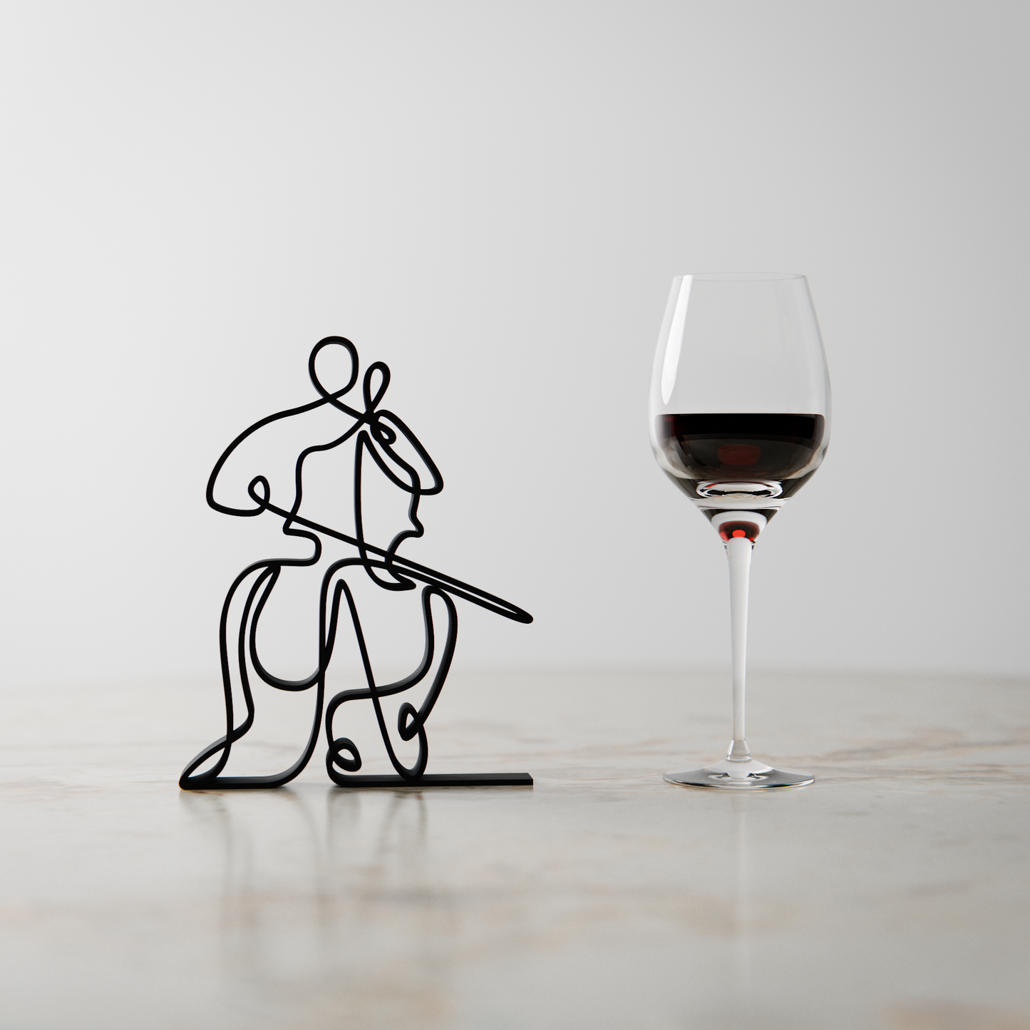 Cellist - Customized Line Art Figure