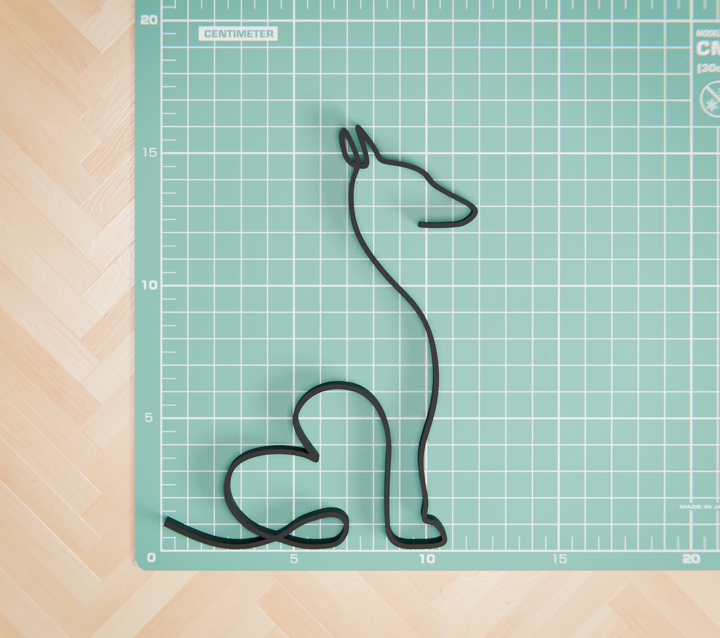 Podenco Dog 20 - Line Art Figure