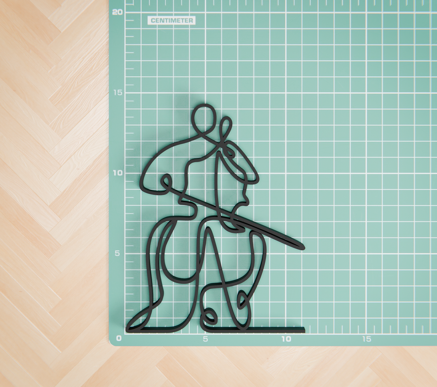 Cellist - Customized Line Art Figure