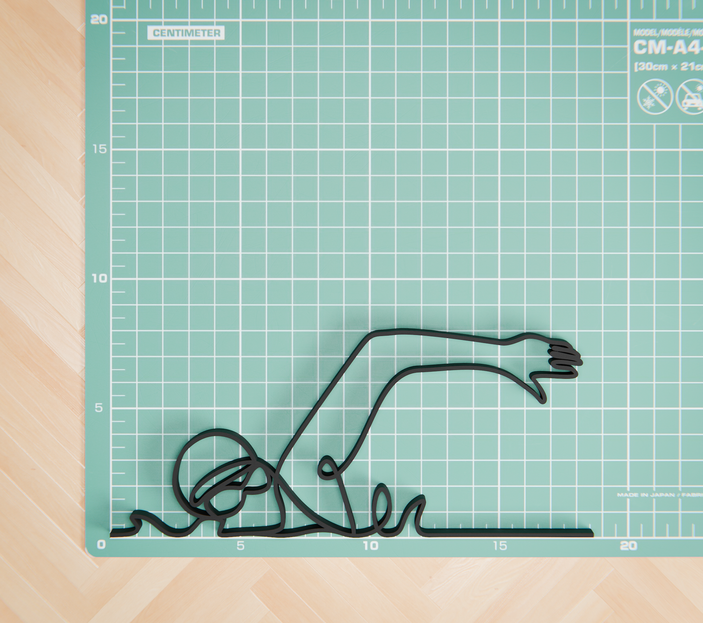 Swimmer 02 - Customized Line Art Figure