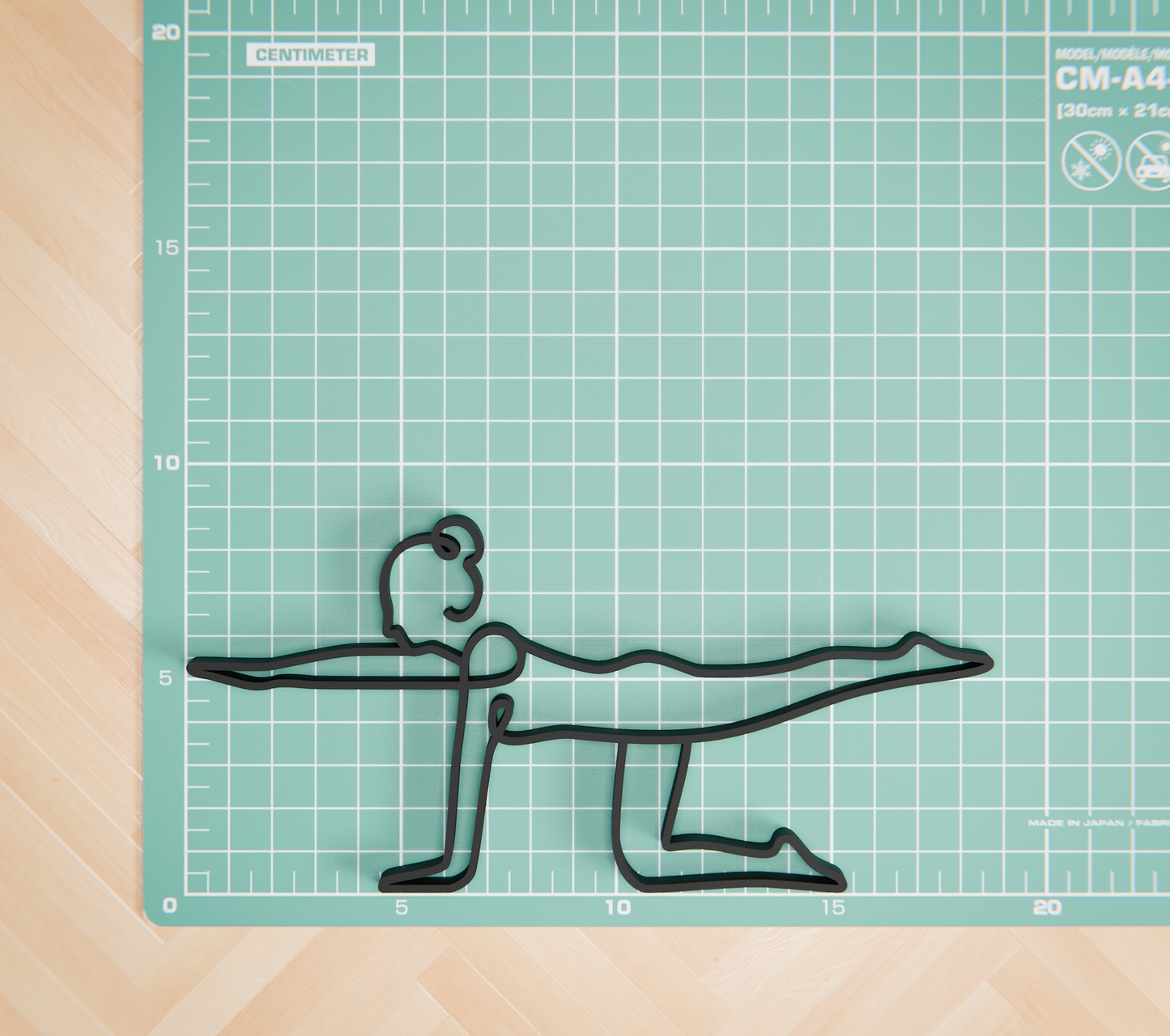Yoga Balancing Table Pose - Customized Line Art Figure
