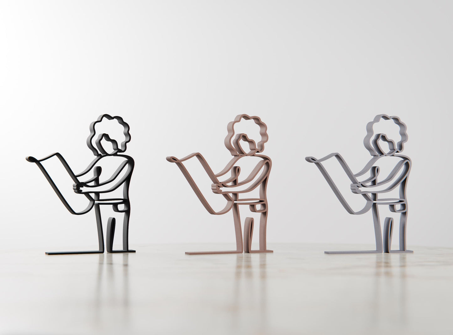 Female Architect - Customized Line Art Figure