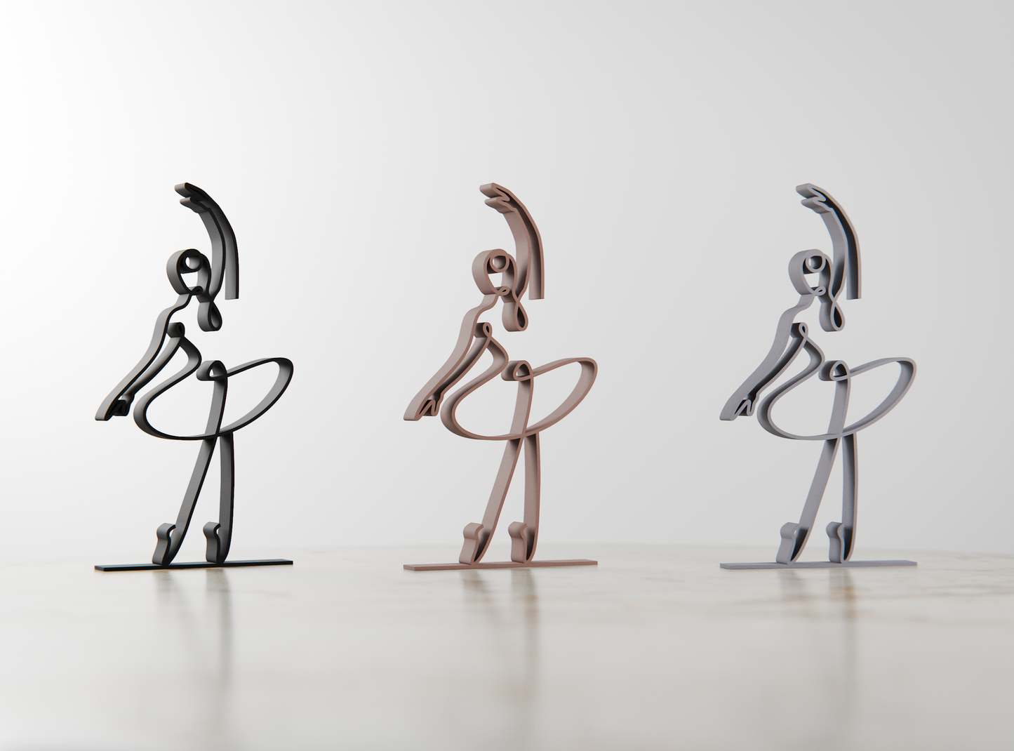Ballerina 03 - Customized Line Art Figure