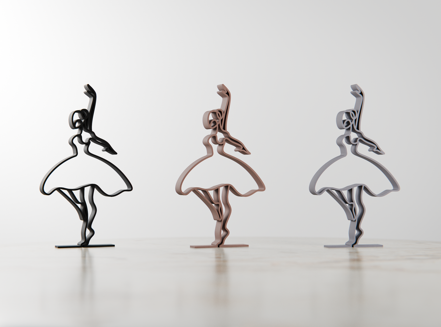 Ballerina 02 - Customized Line Art Figure