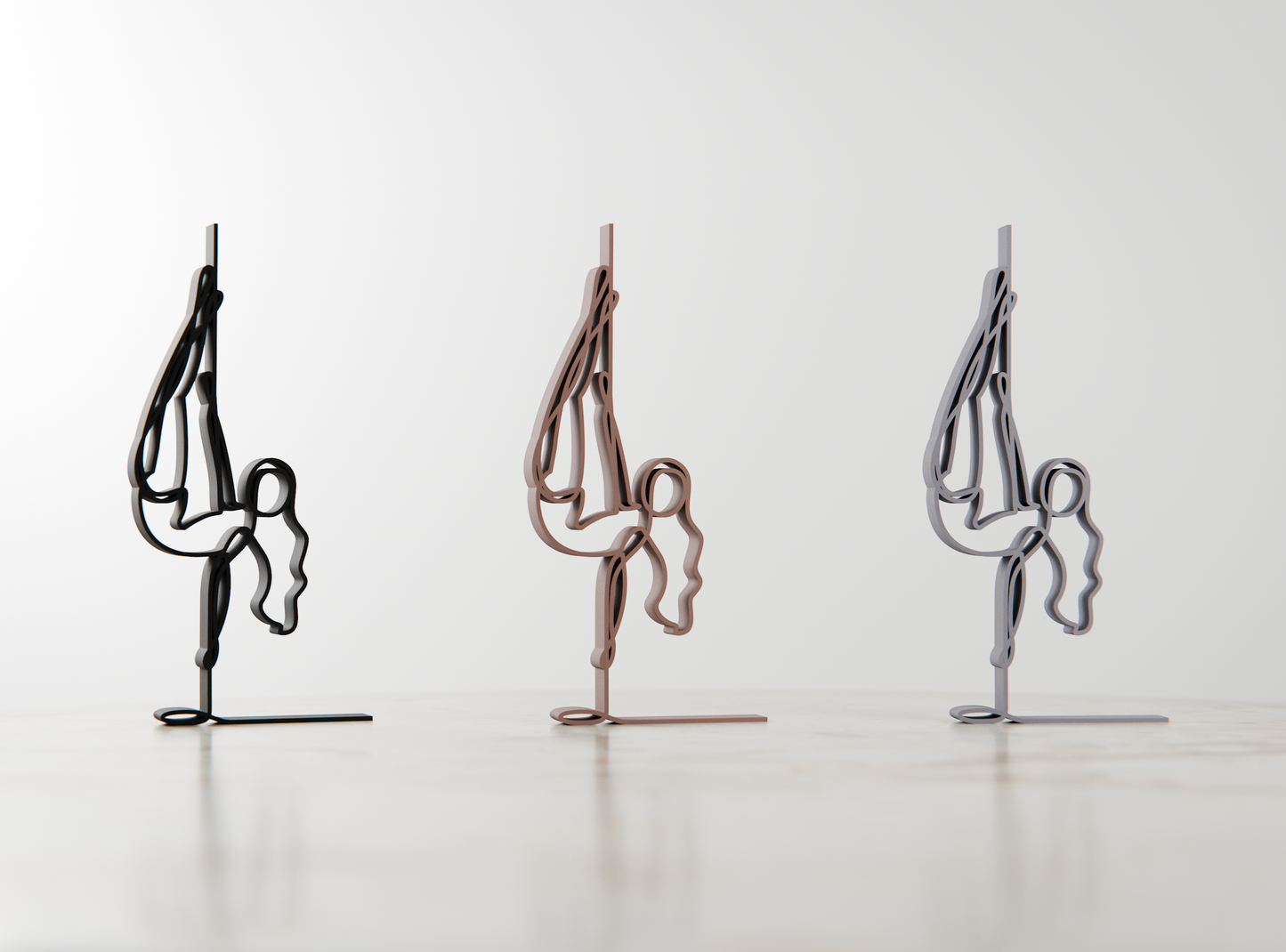 Pole Dancer - Customized Line Art Figure