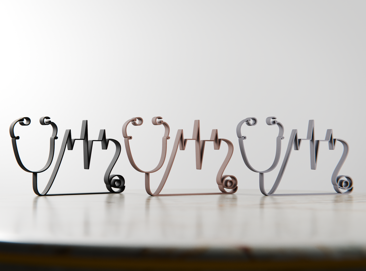 Doctor with Stethoscope - Customized Line Art Figure