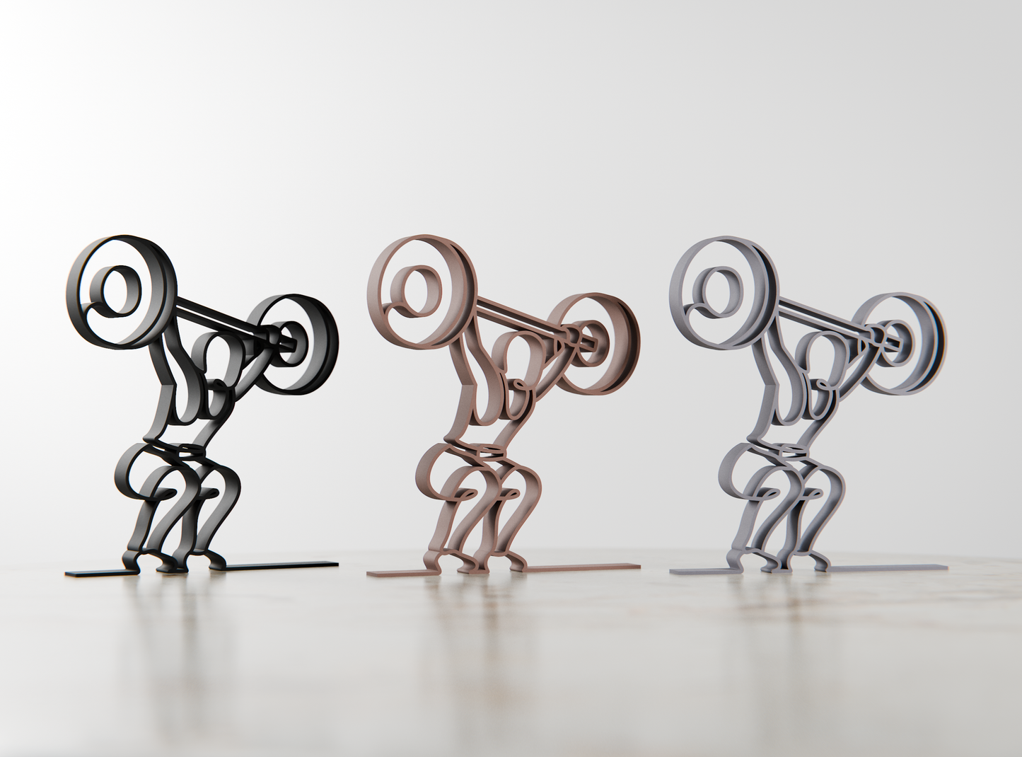Crossfitter - Customized Line Art Figure