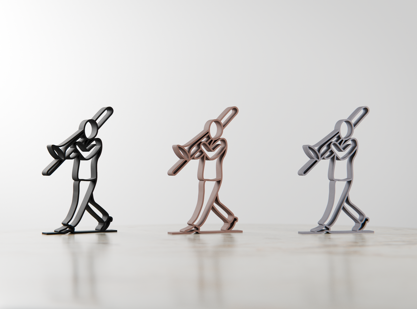Trombone Player - Customized Line Art Figure
