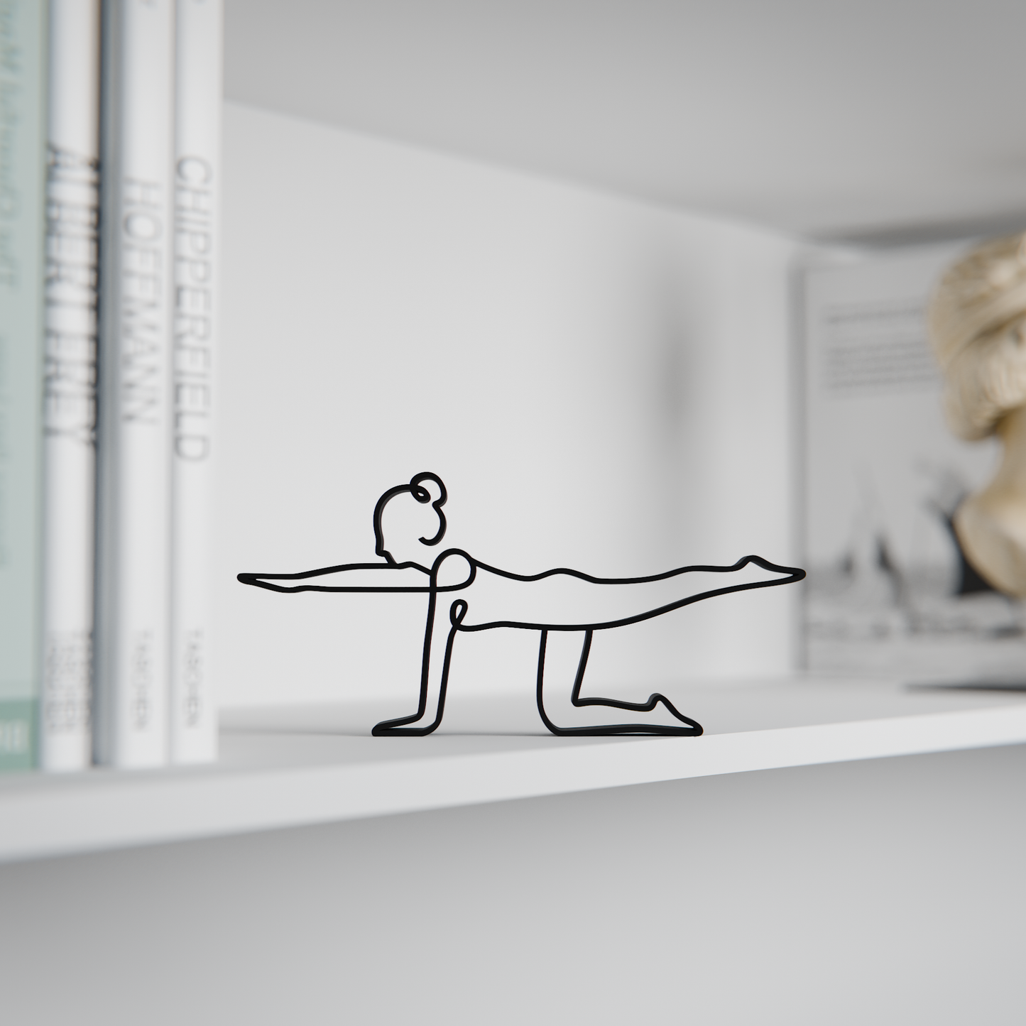 Yoga Balancing Table Pose - Customized Line Art Figure