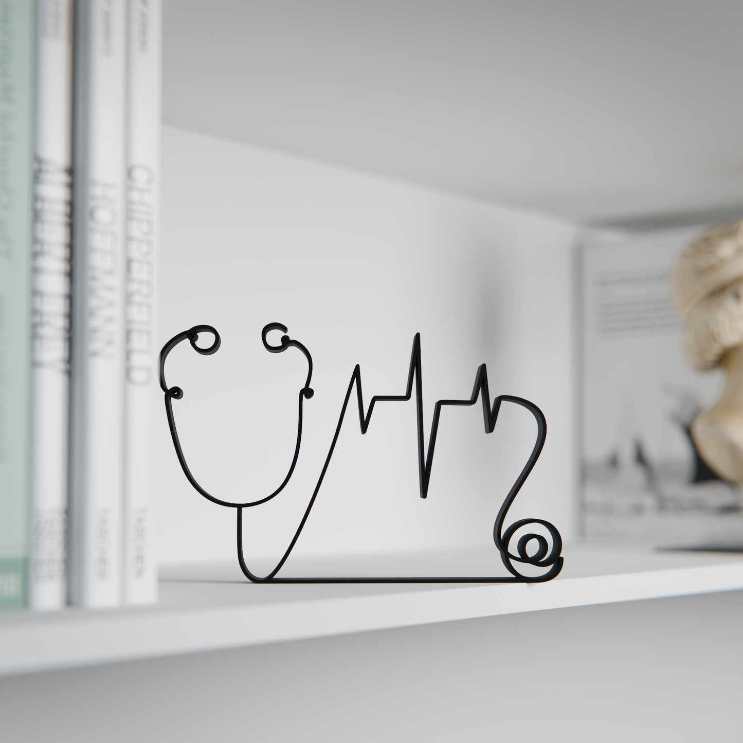 Doctor with Stethoscope - Customized Line Art Figure