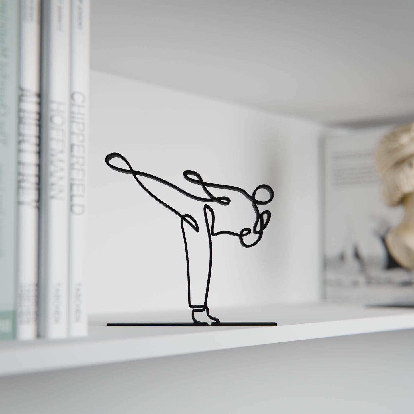 Taekwondo Practitioner - Customized Line Art Figure