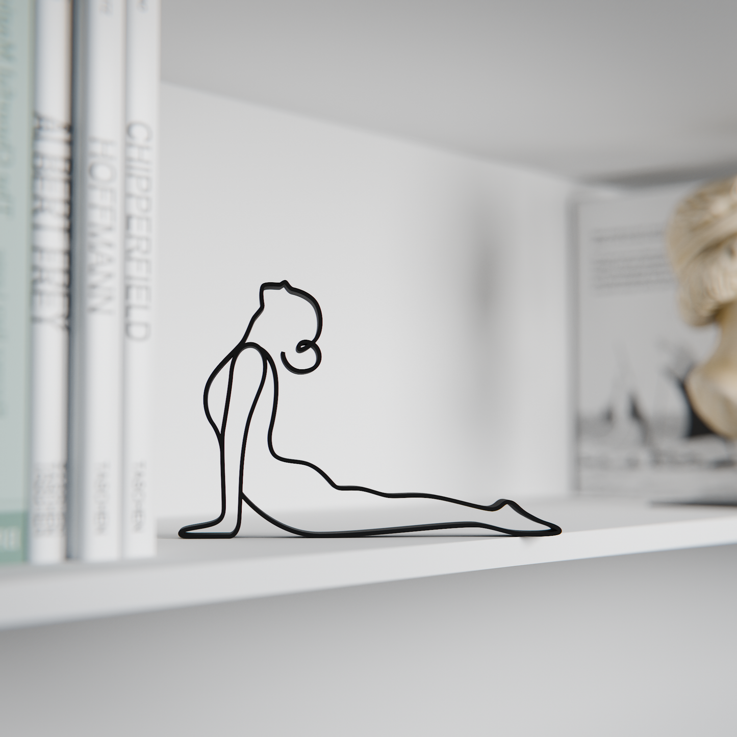 Yoga Upward Facing Dog Pose - Customized Line Art Figure