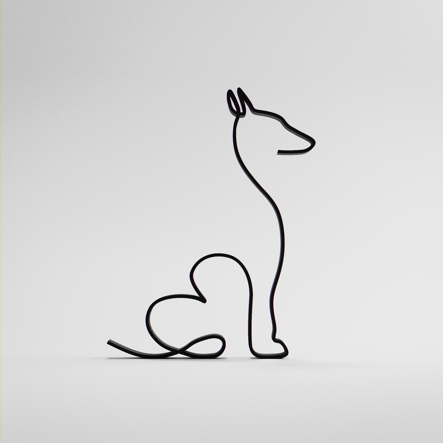 Podenco Dog 20 - Line Art Figure