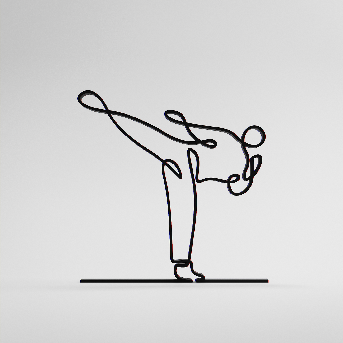 Taekwondo Practitioner - Customized Line Art Figure