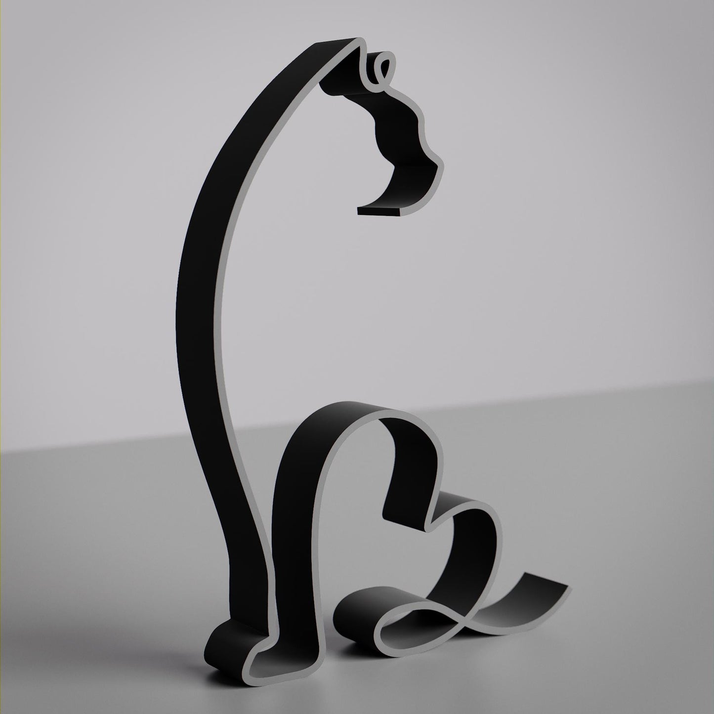 Persian Cat 02 - Line Art Figure