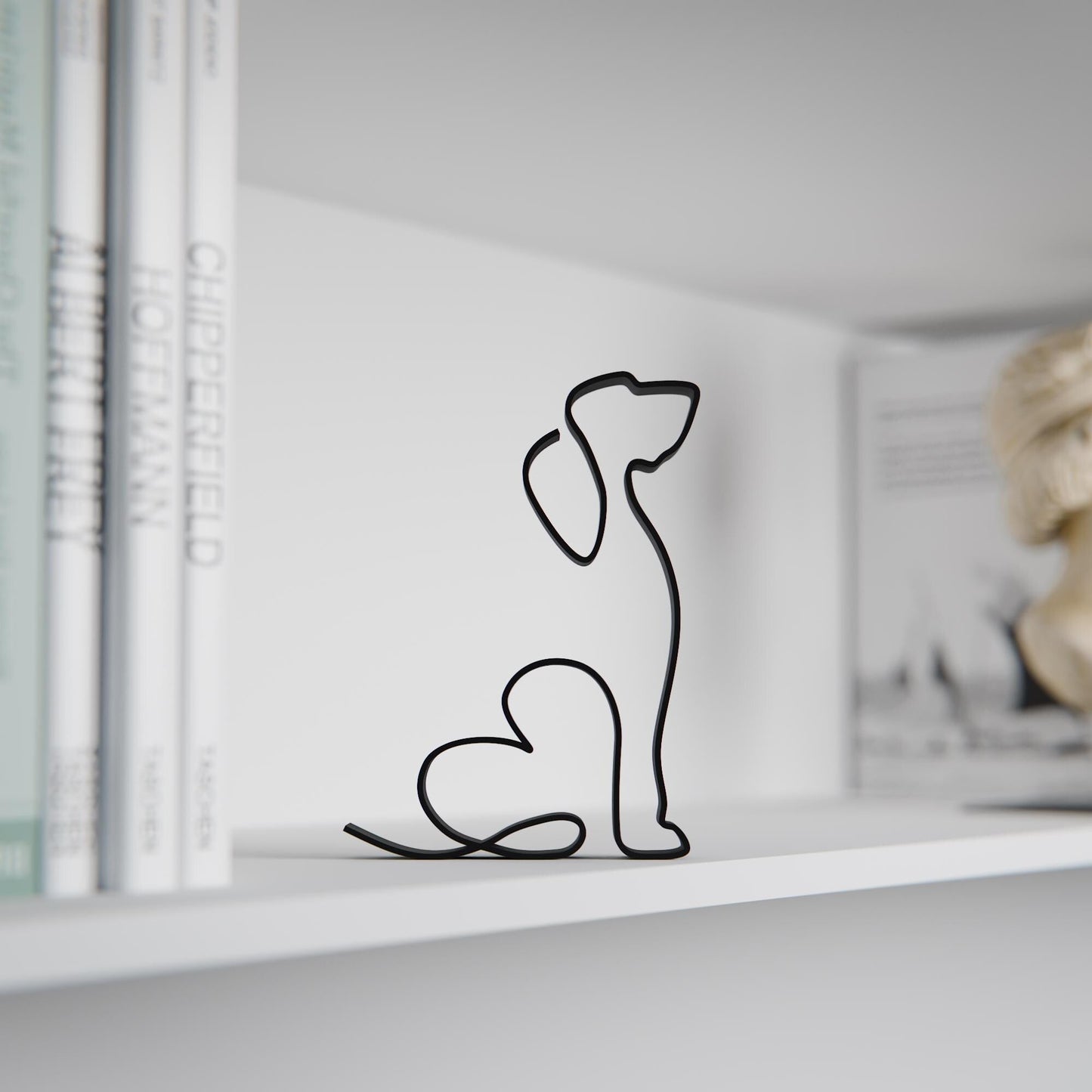 Anatolian Gift BoxBasset Hound Dog 39 - Line Art Figure