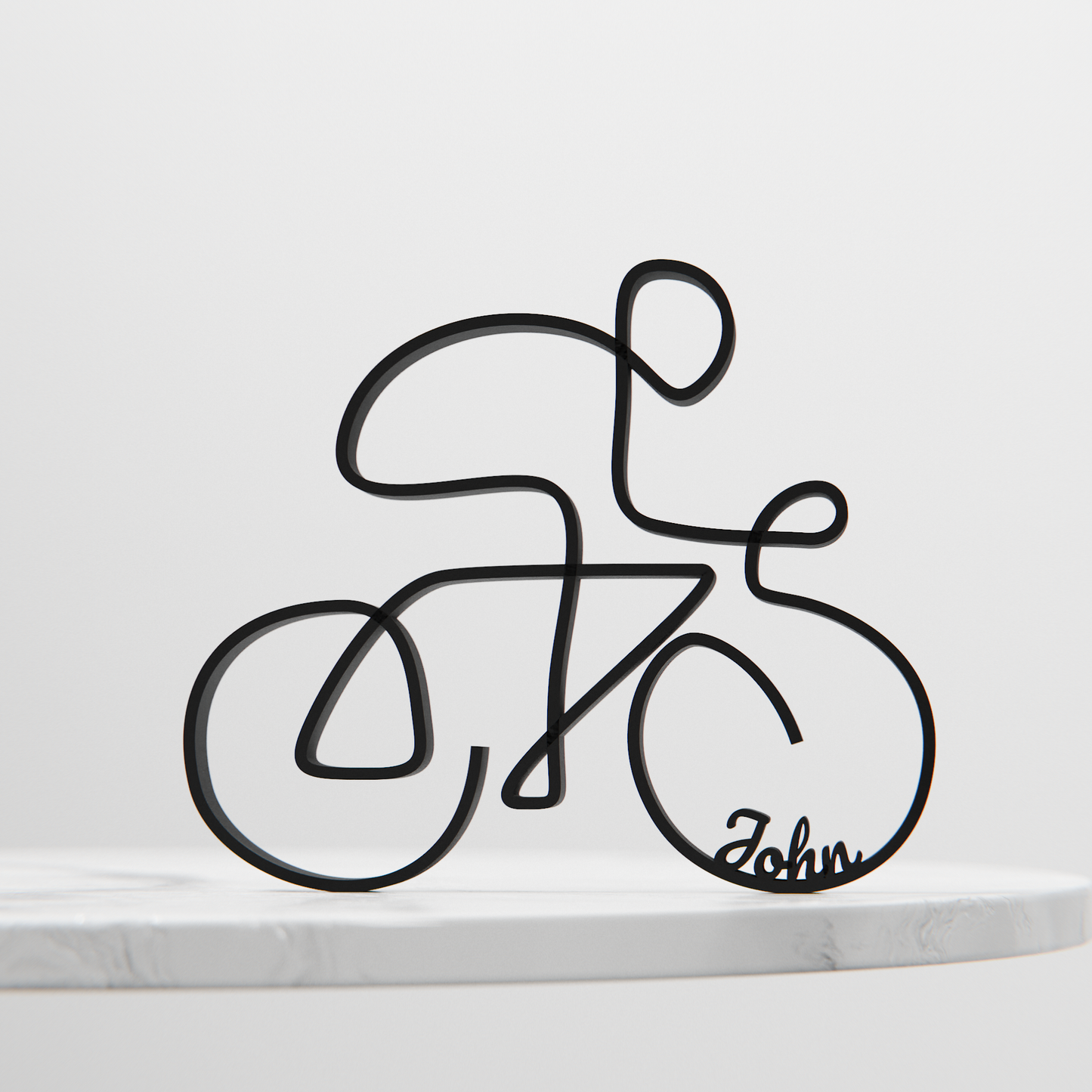 Cyclist - Customized Line Art Figure