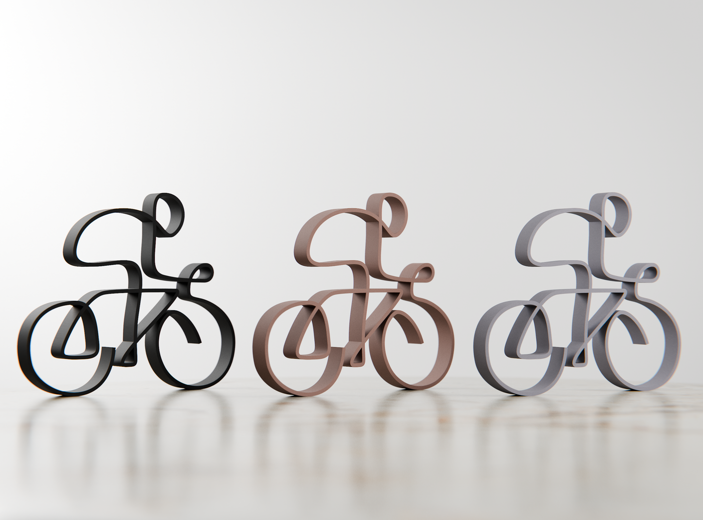 Cyclist - Customized Line Art Figure