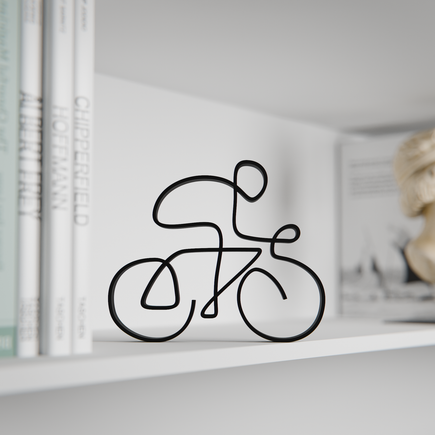 Cyclist - Customized Line Art Figure