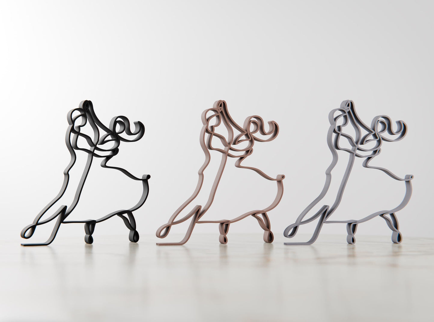 Tango Dancers - Line Art Figure