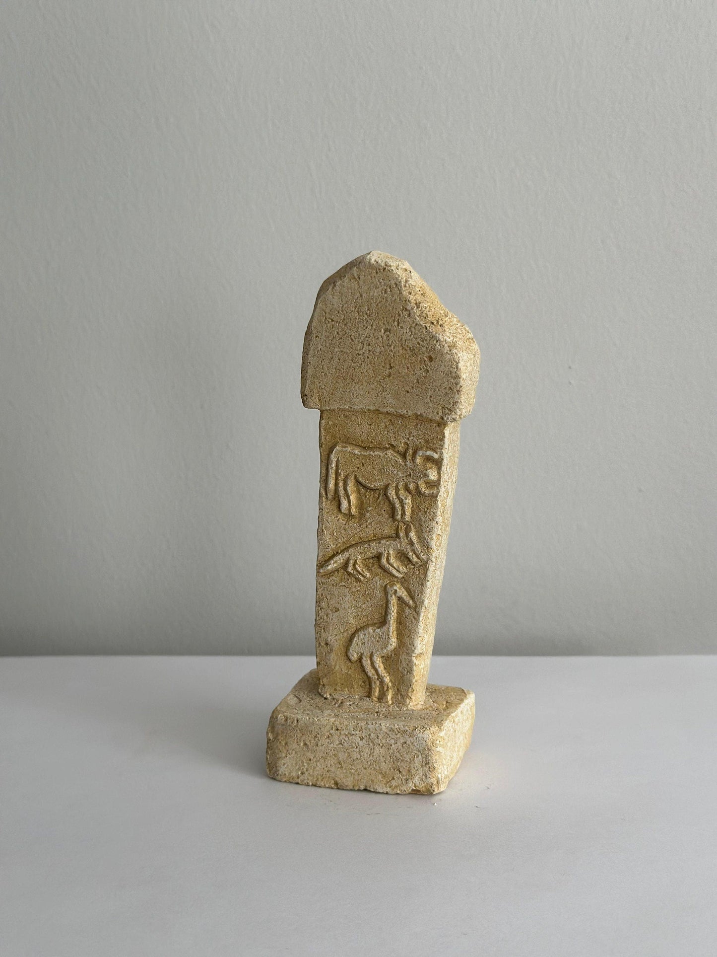Anatolian Gift BoxGobeklitepe - Three animals; Pillar 2 in Enclosure A / Netflix Tv Series THE GIFT (ATIYE) Gobeklitepe , Urfa