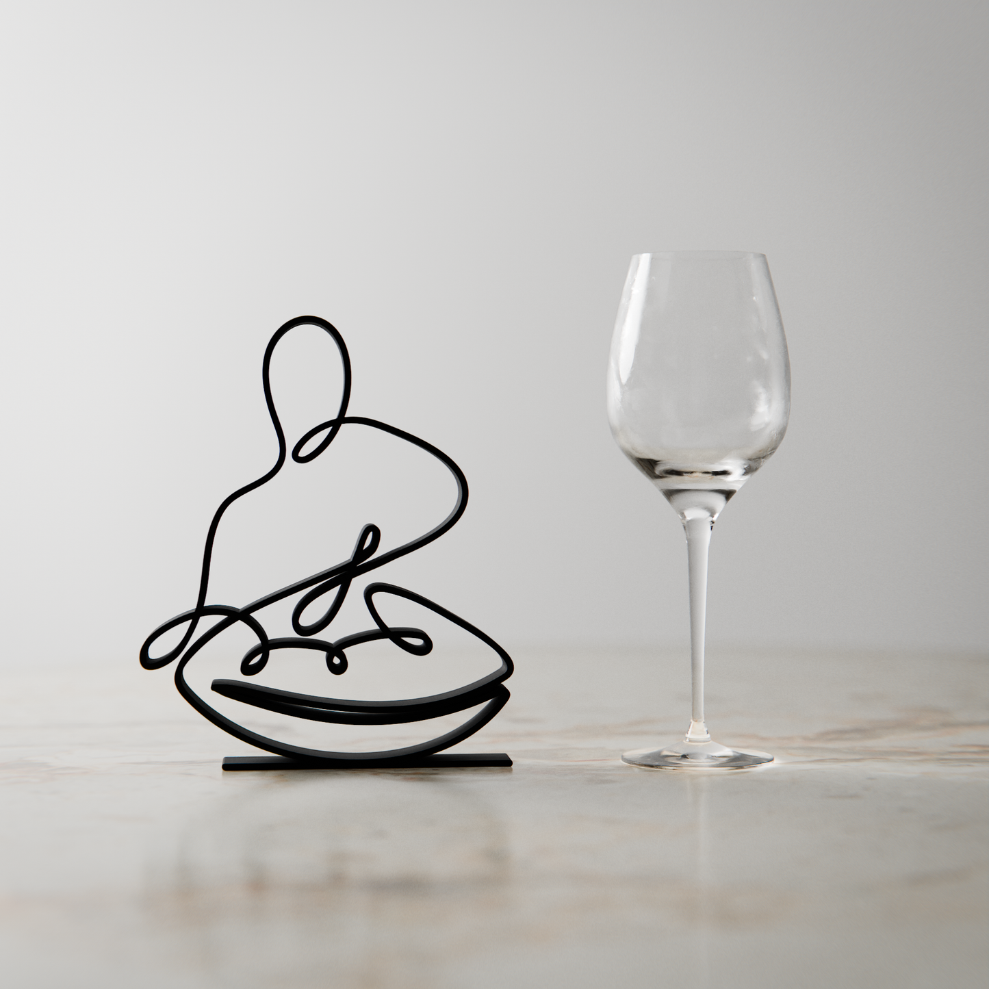 Handpan Hang Drummer - Customized Line Art Figure
