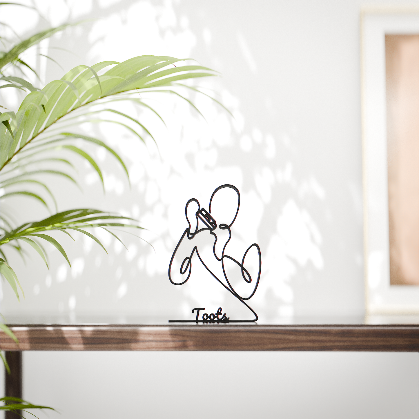 Harmonica Player - Customized Line Art Figure