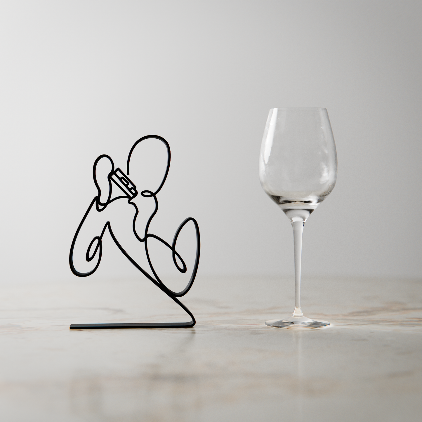 Harmonica Player - Customized Line Art Figure