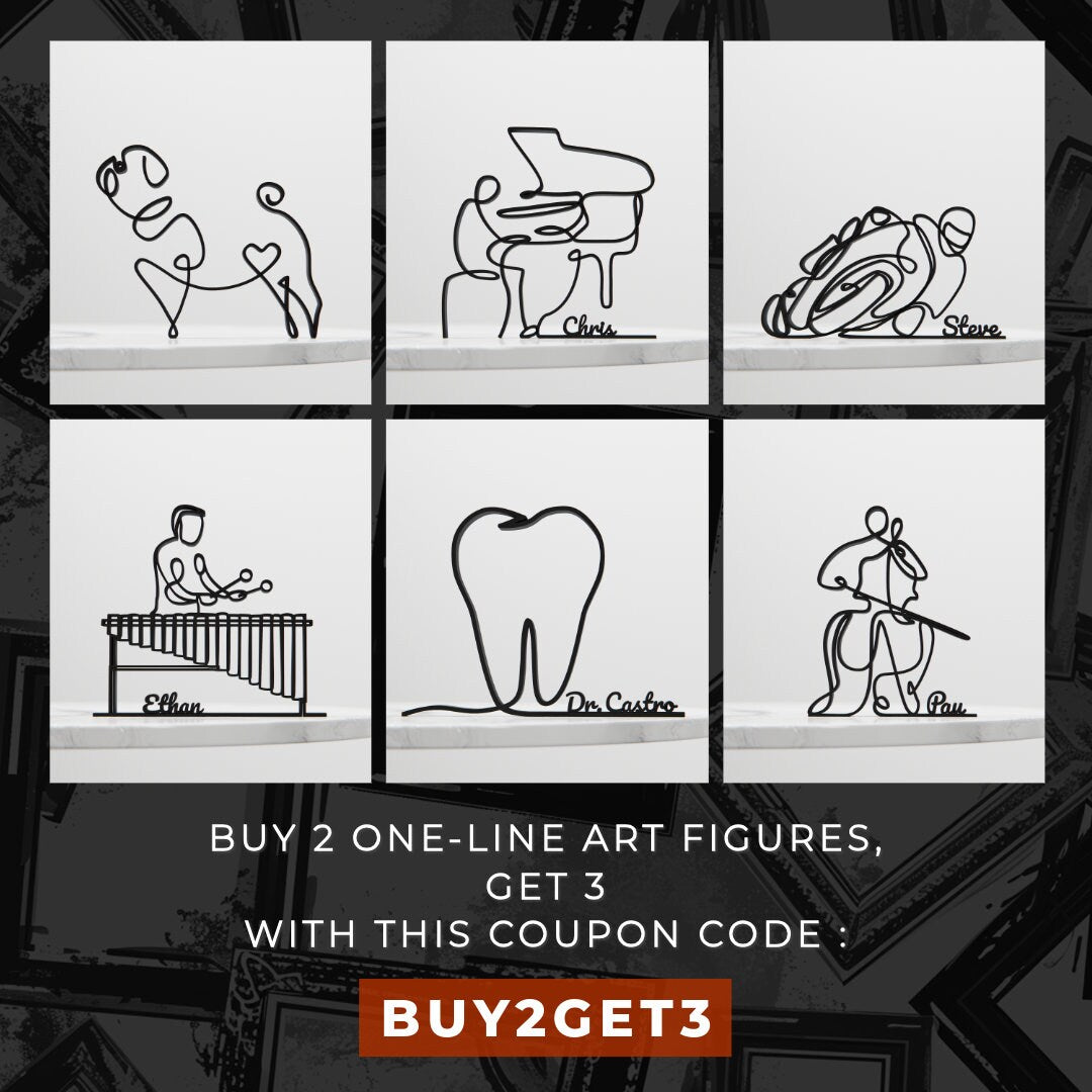 Picasso's Penguin - Line Art Figure