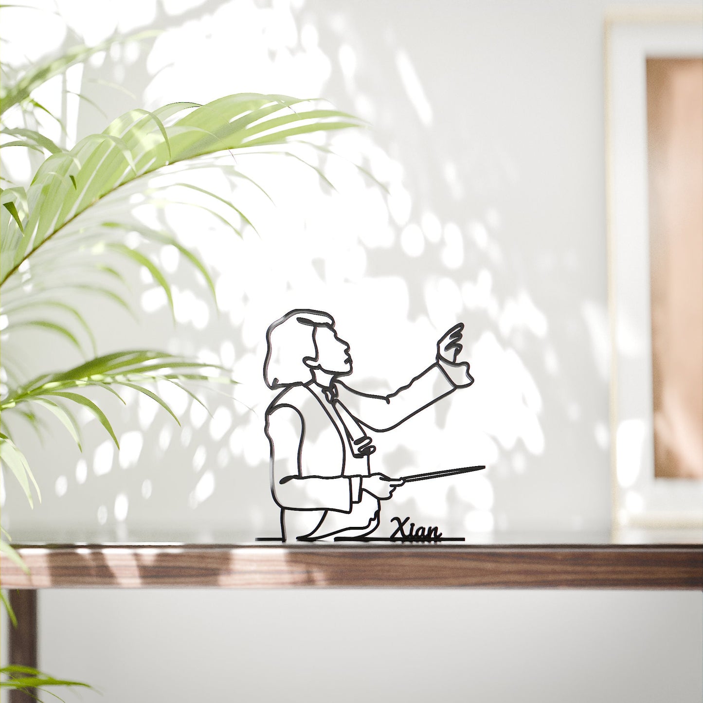 Female Conductor - Customized Line Art Figure