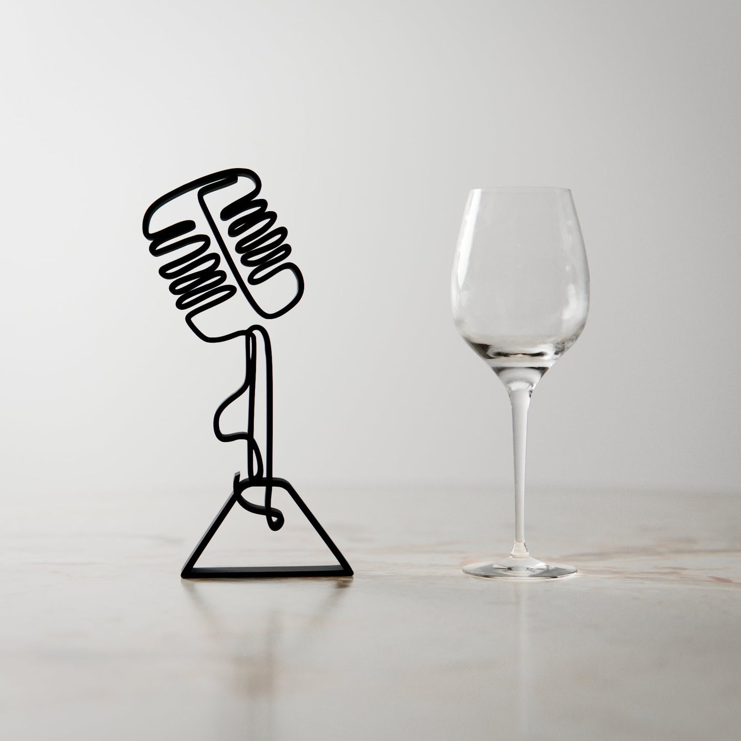 Microphone - Customized Line Art Figure