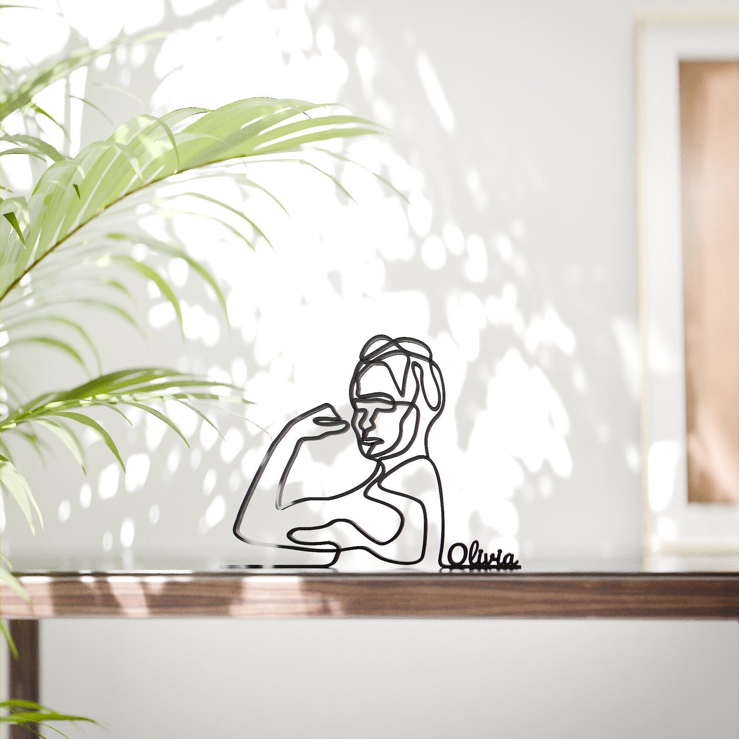 Feminist/We Can Do It - Customized Line Art Figure