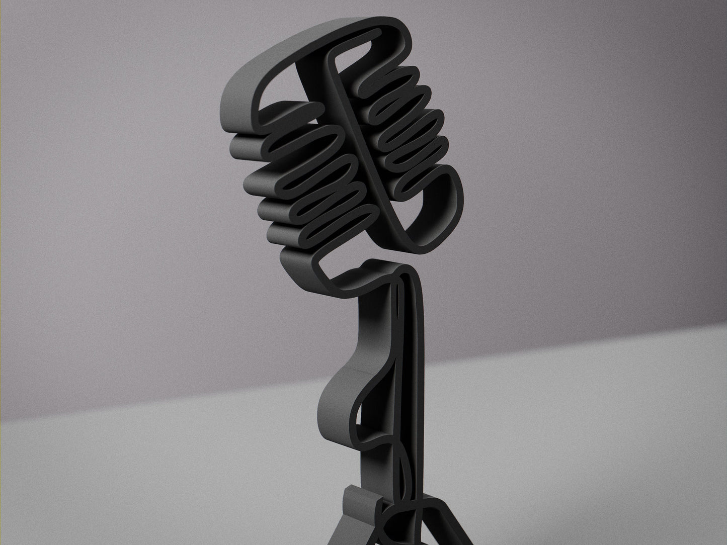 Microphone - Customized Line Art Figure