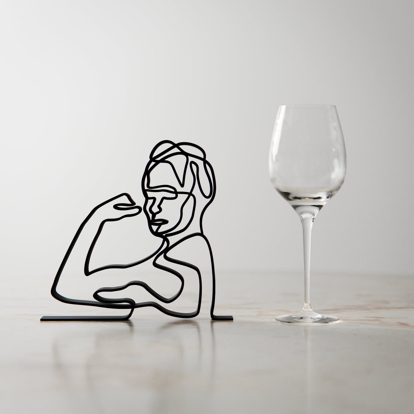 Feminist/We Can Do It - Customized Line Art Figure