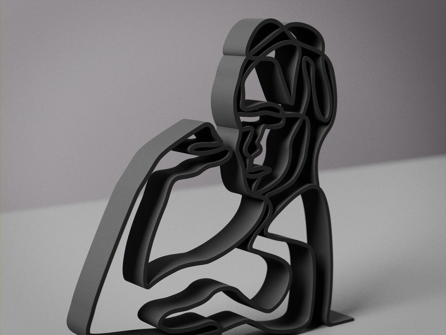 Feminist/We Can Do It - Customized Line Art Figure
