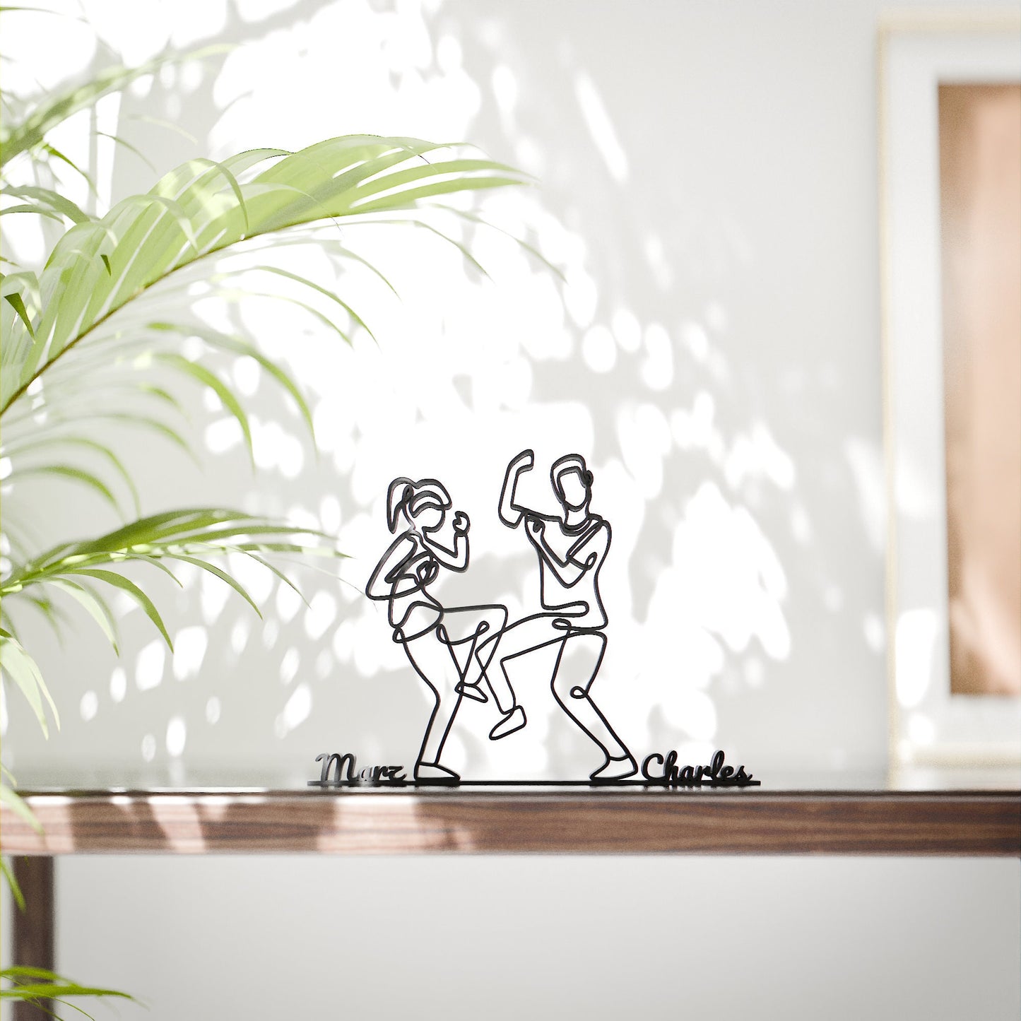Lindy Hop Dancers 03 - Customized Line Art Figure