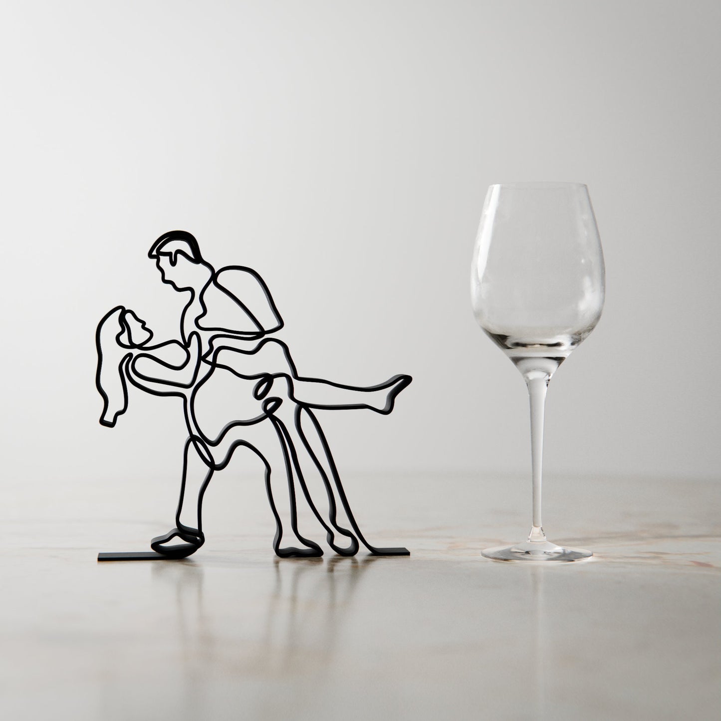 Dancing Couple - Customized Line Art Figure