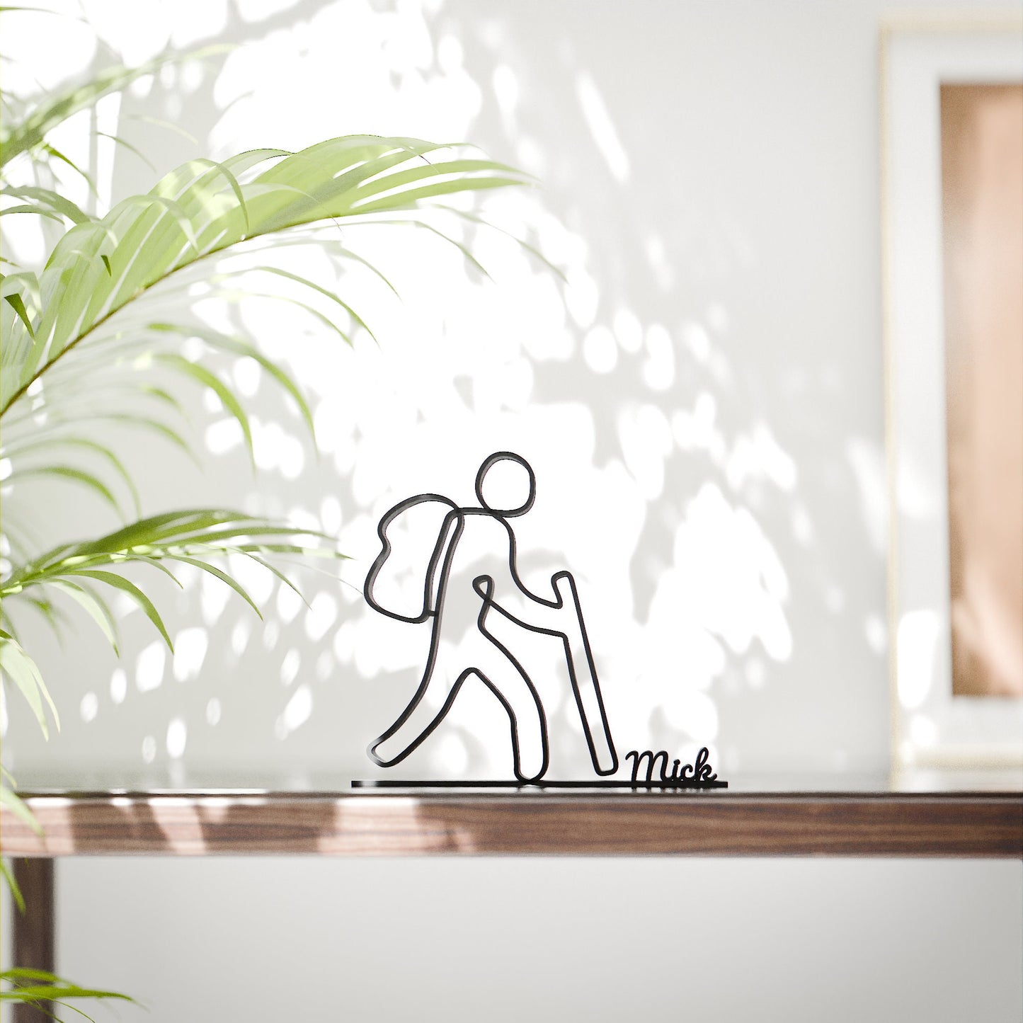 Hiker - Customized Line Art Figure