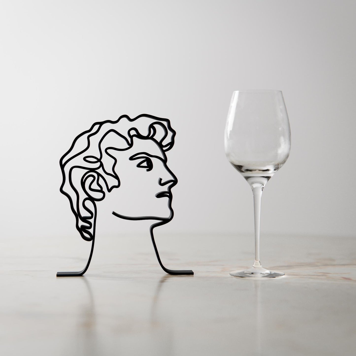 Michelangelo's David - Customized Line Art Figure