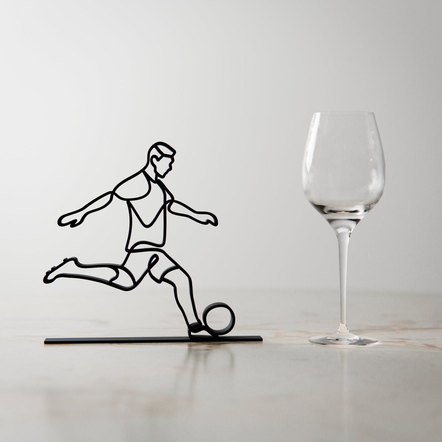 Soccer Player - Customized Line Art Figure