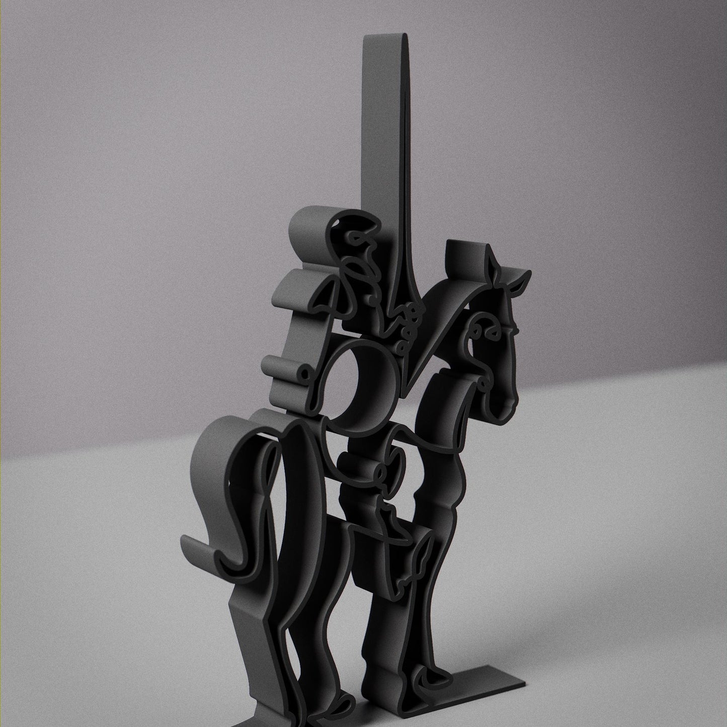 Don Quijote - Customized Line Art Figure